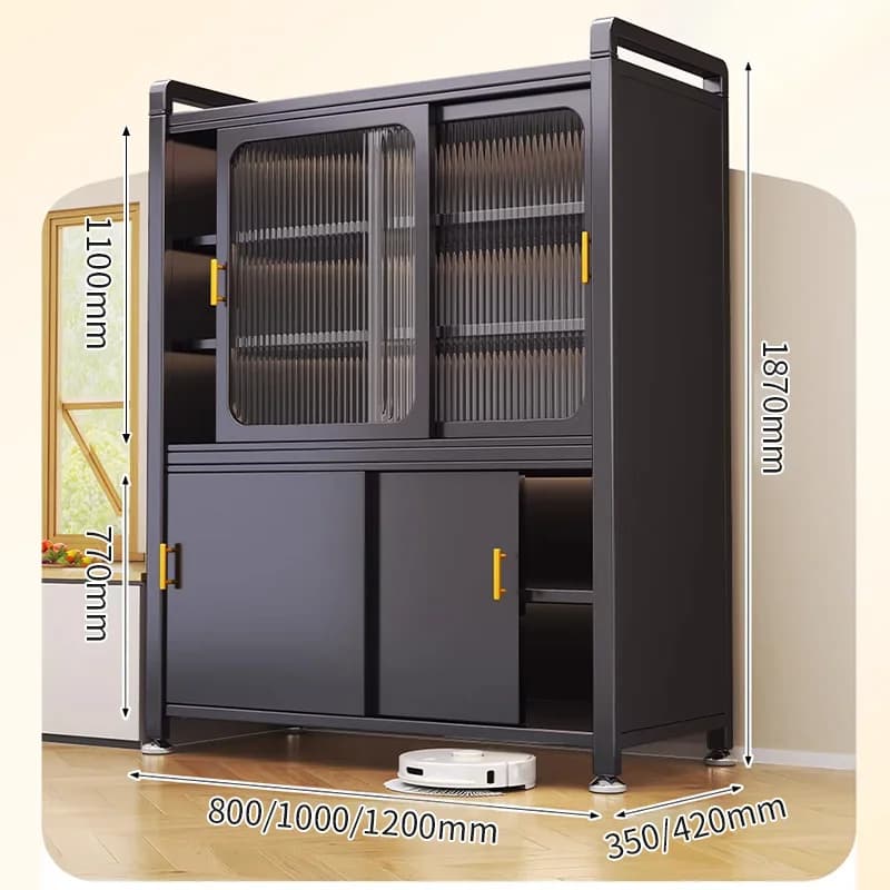 Armoire de cuisine en métal moderne, armoire de rangement en acier réglable pour la maison, meuble en acier durable de grande capacité