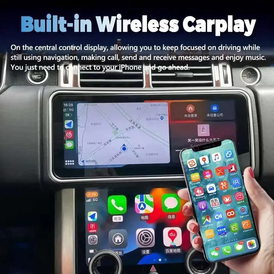 12.3 ''voiture Android 14 écran Carplay pour Land Rover Range Rover Sport L494 2013 2014 2015 2016 2017 lecteur multimédia stéréo GPS