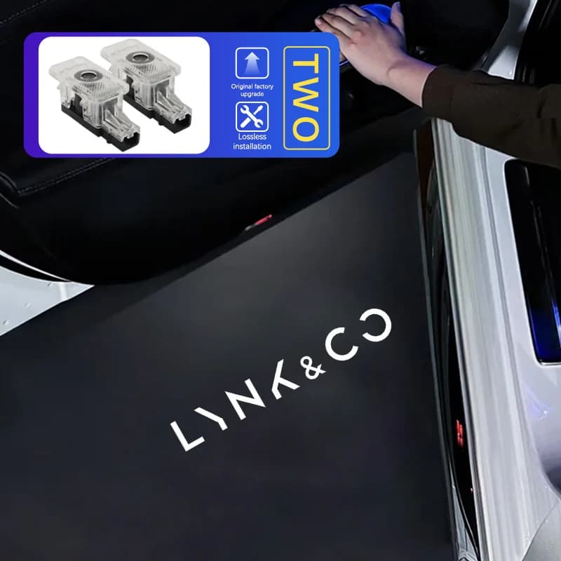 Projecteur de logo de porte de voiture à LED Lumière de bienvenue pour Lynk&Co 01 02 03 05 09 Accessoires de voiture