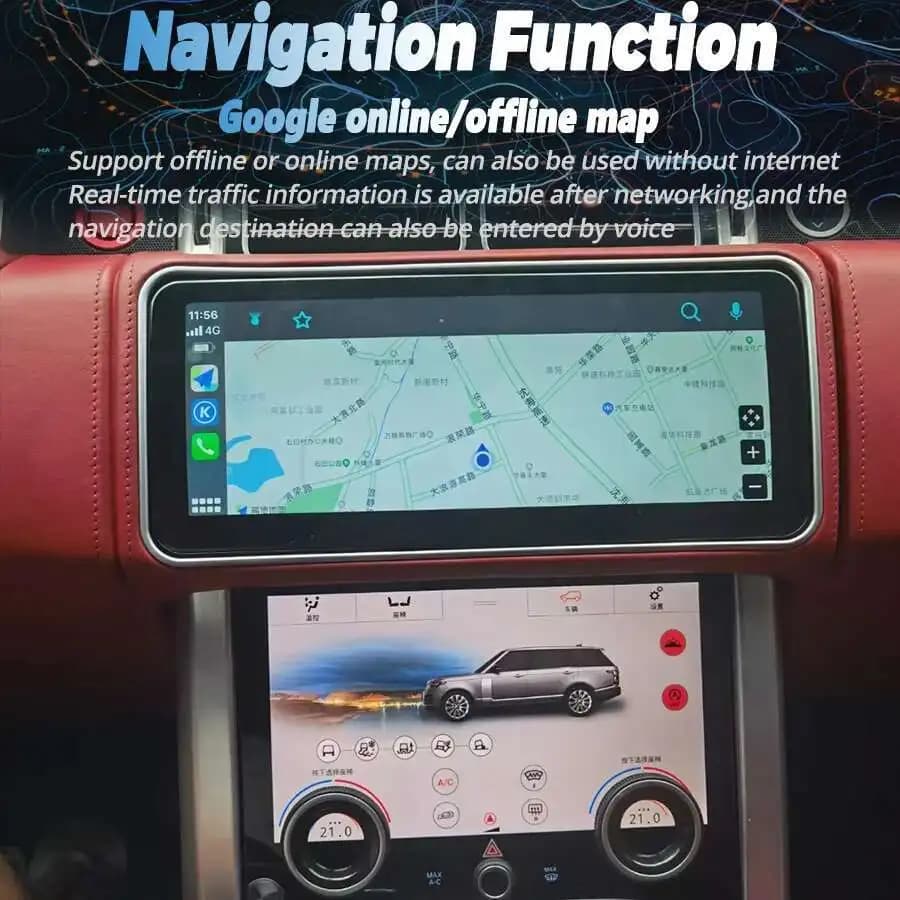 12.3 ''voiture Android 14 écran Carplay pour Land Rover Range Rover Sport L494 2013 2014 2015 2016 2017 lecteur multimédia stéréo GPS