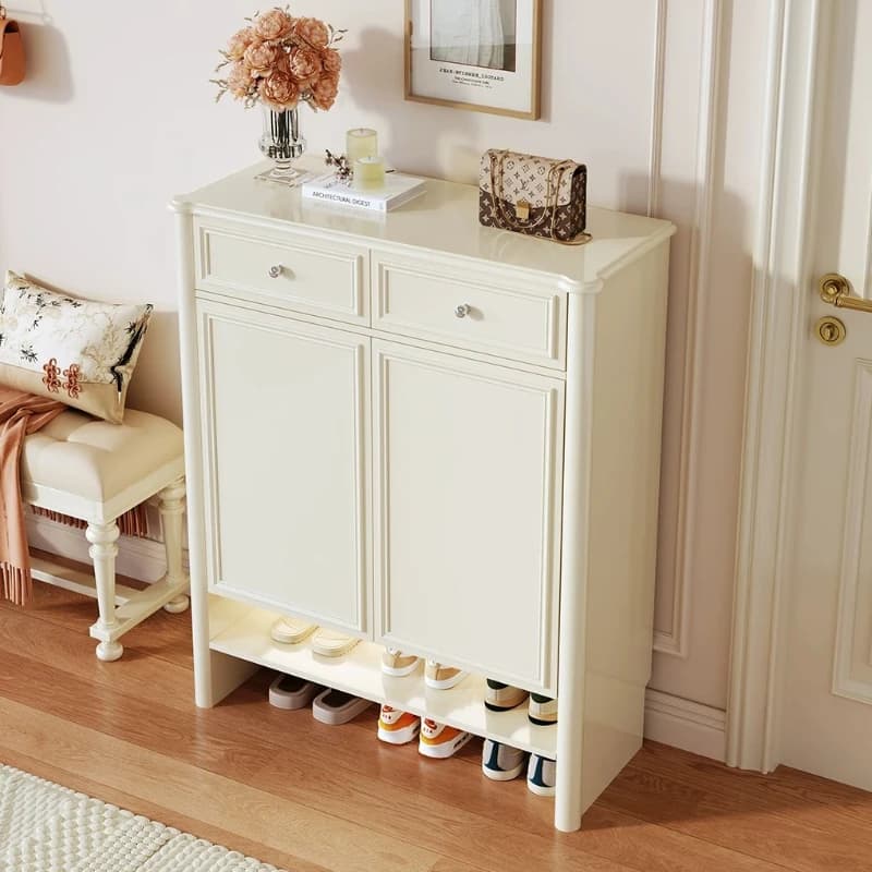 Meubles de rangement de luxe blancs pour chaussures, design fin et peu encombrant, pour entrée, petit meuble moderne Zapatero Organizador pour couloir