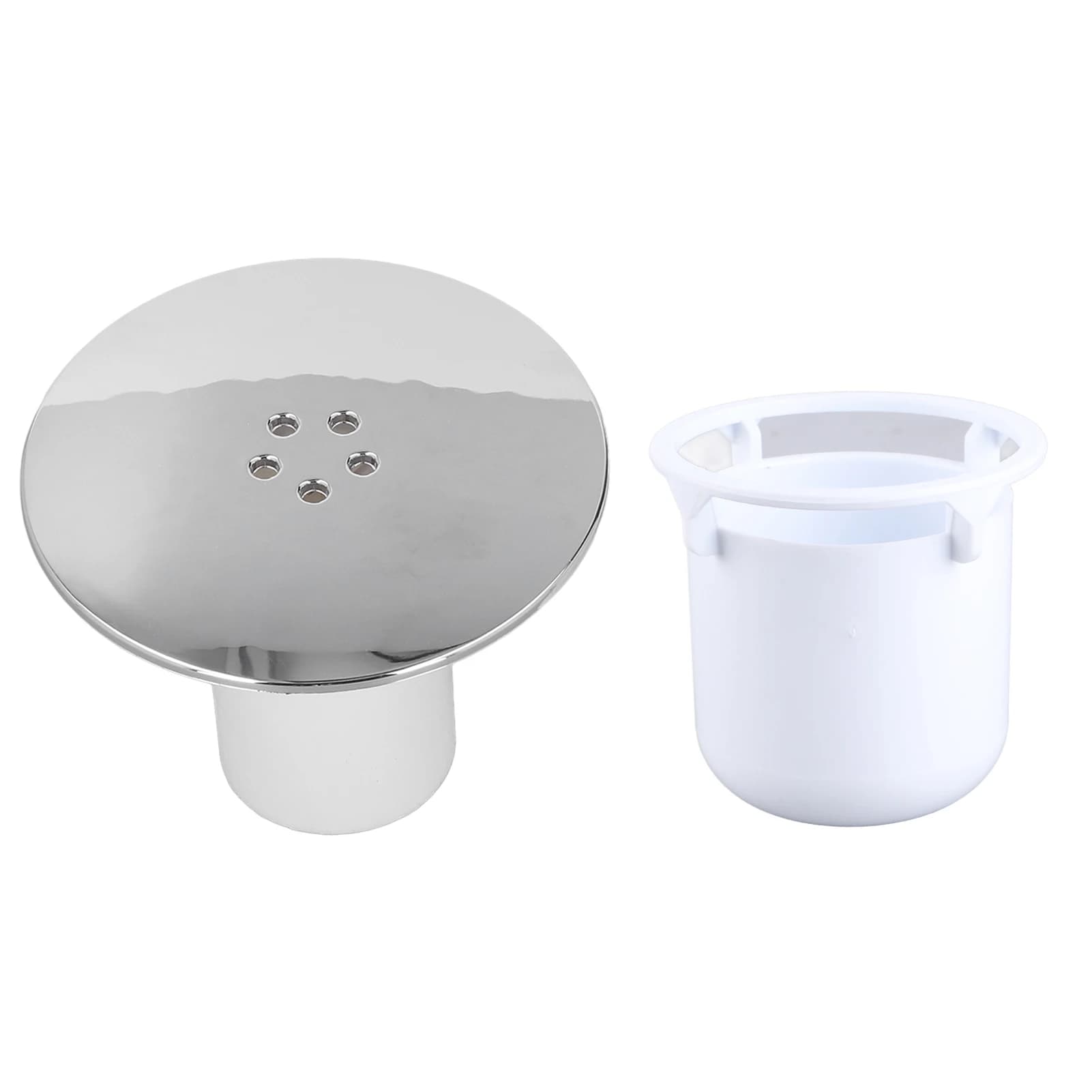 Couvercle de vidange de douche, plateau, piège à déchets, couvercle de trou de bouchon, traitement chromé de remplacement, débit rapide