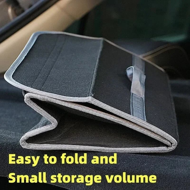 Boîte de rangement accessoires grand compartiment antidérapant coffre organisateur de rangement outil sac de rangement de voiture organisateur de coffre de voiture feutre doux
