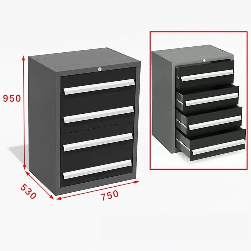 Stockage durable d'outils de mécanicien de garage : armoires à outils en acier de qualité supérieure, combinées de tiroirs et d'armoires à double porte