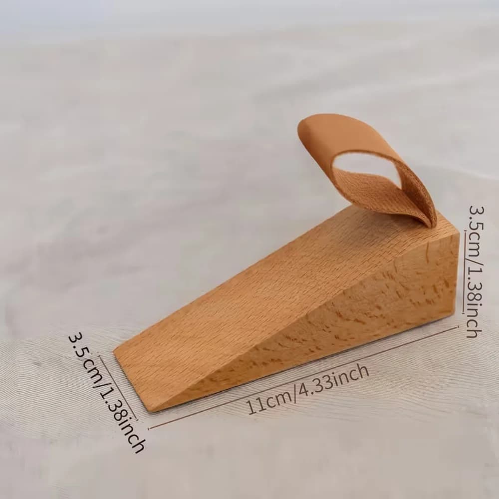 1/2 pièces Cale de porte en bois massif antidérapante et anti-collision durable pour la protection de la maison, du bureau et du couloir
