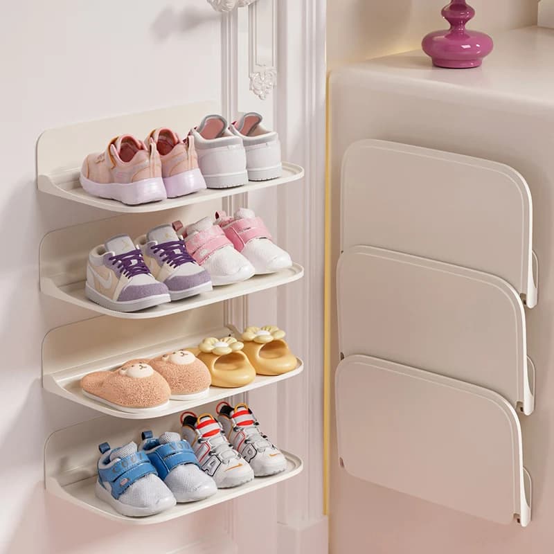 Étagère murale pour chaussures de bébé, organisateur, boîte de rangement de chaussures pour enfants, porte de maison, petit rangement, gain de place, support de rangement pour chaussures