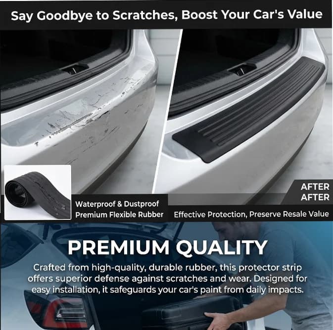 Bande de protection de coffre pour Skoda Octavia Fabia Rapid Superb Kodiaq Karoq Kamiq Roomster, pare-chocs anti-collision et anti-rayures