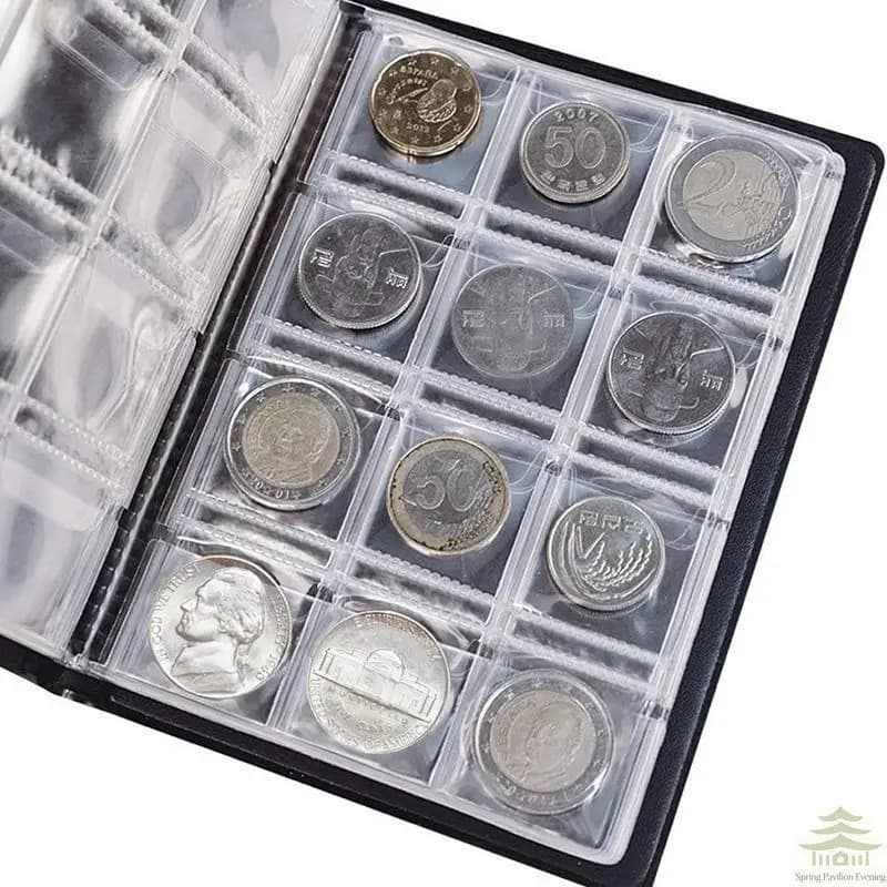 Organisateur de pièces de monnaie avec 120 poches, album de collection de pièces de monnaie, porte-pièces de monnaie, album commémoratif