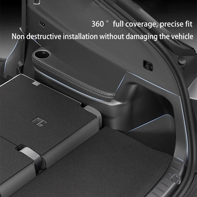 Pour Tesla Model YL Lancement 2026 – Kit de protection latérale de coffre arrière en TPE, couverture intégrale, plaques de protection latérales de coffre de voiture, tapis anti-salissure