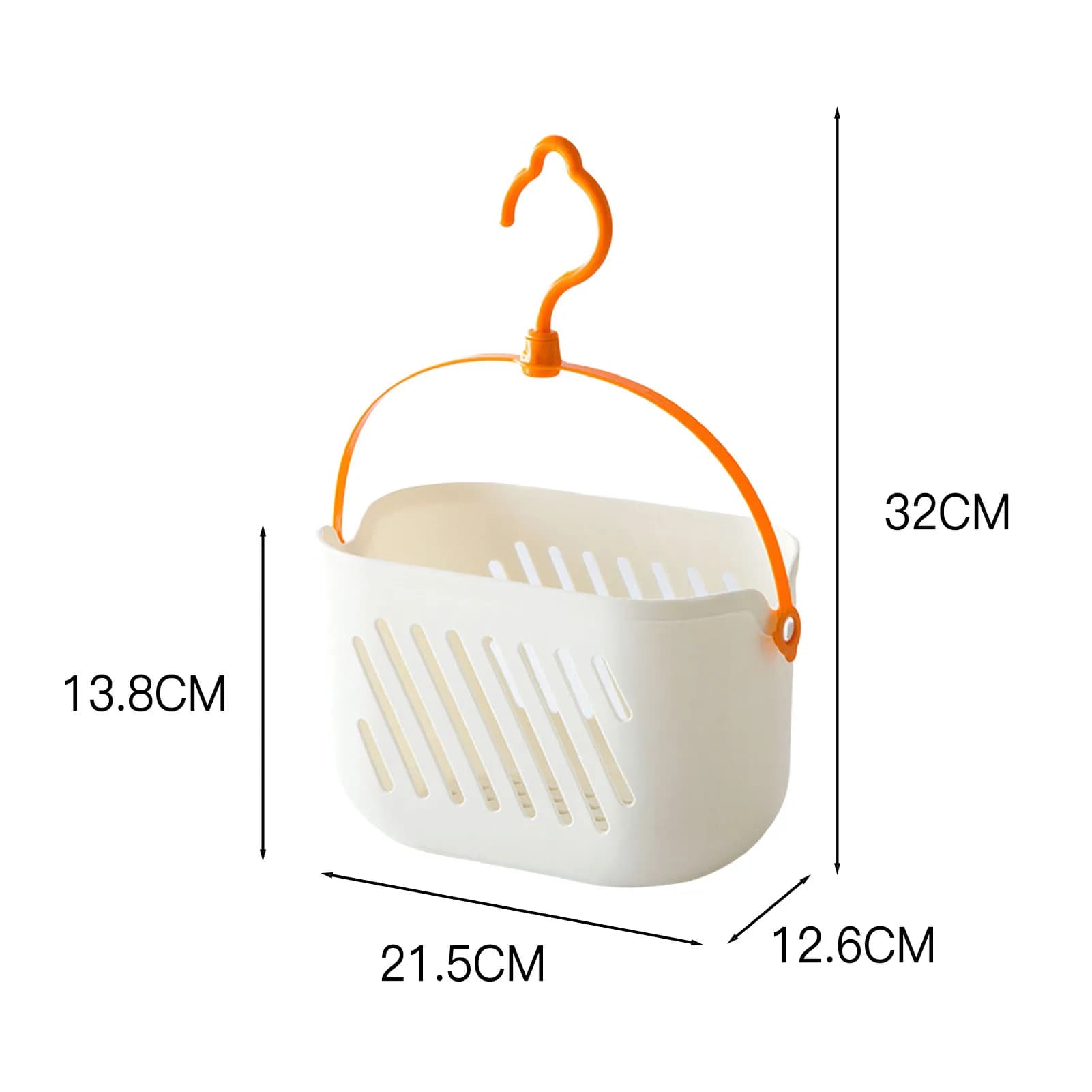 Panier de rangement suspendu en plastique, organisateur suspendu gain de place, paniers de salle de bain, organisateur de rangement domestique pour salle de bain et cuisine