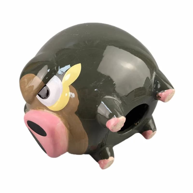 Tirelire cochon coffre-fort caché créatif en céramique fusée tirelire cadeau économie d'argent chat/licorne banque de pièces