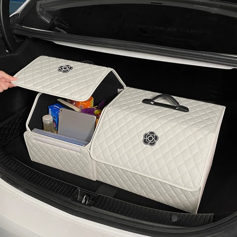 Organisateur de coffre de voiture, boîte de rangement pliable et Durable avec compartiments faciles à nettoyer, accessoires intérieurs polyvalents pour organisation de voiture