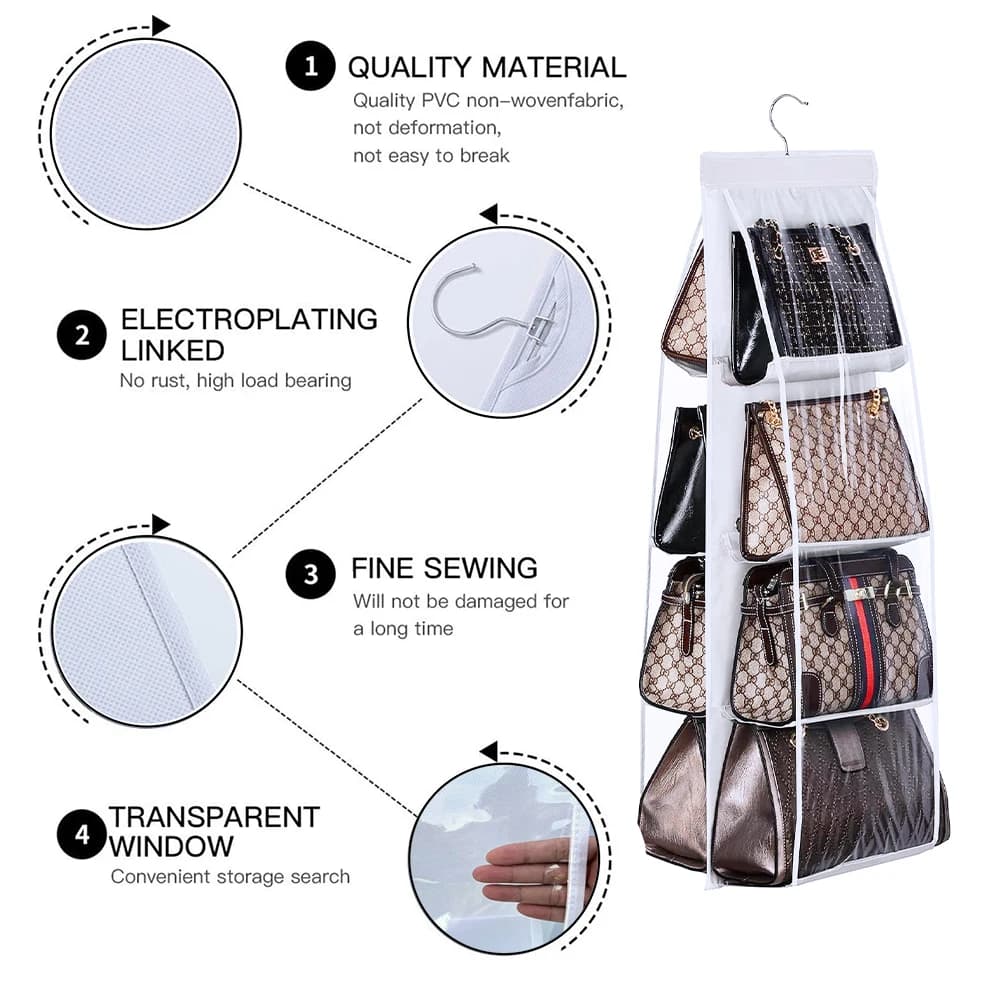 Sac de rangement sac à main organisateur artefact armoire dortoir suspendu ménage étagère de rangement sac en couches étagère sac sac de rangement