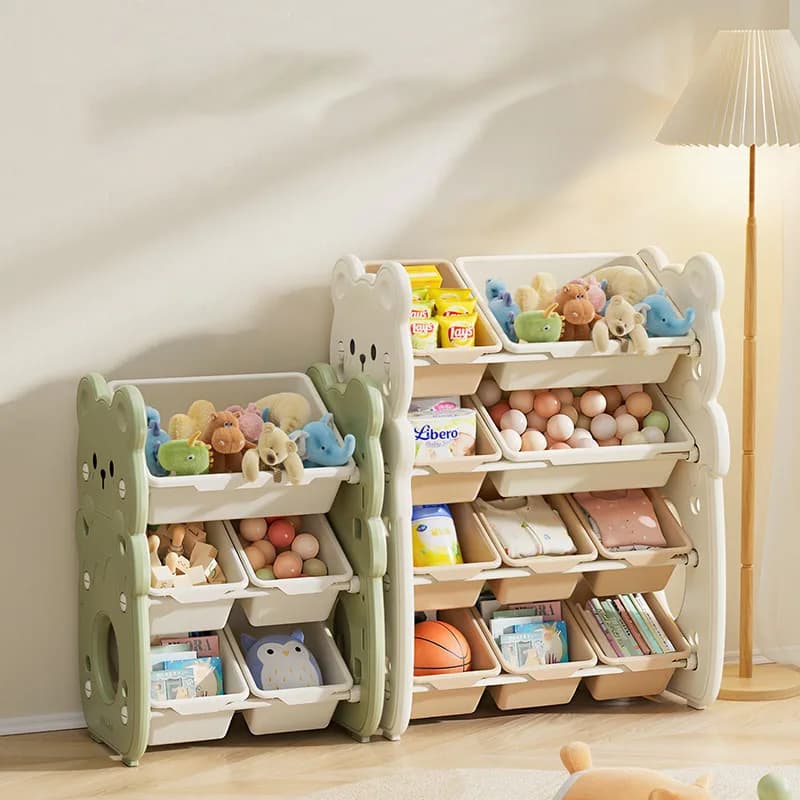 Étagère de rangement pour jouets d'enfants, grande capacité, organisateur multi-niveaux pour la maison, étagère de rangement pour bébé, pour le salon