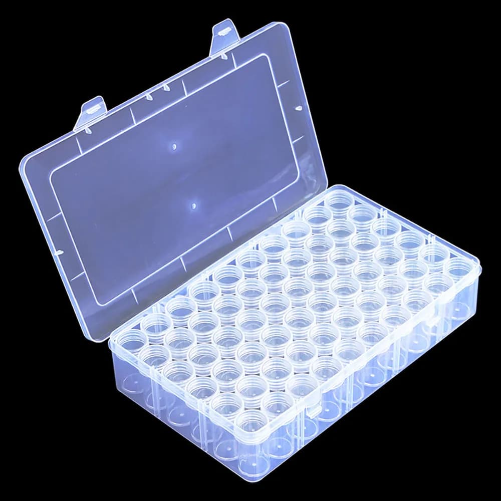 Boîtes de rangement pour peinture diamantée (24/30/60 bouteilles), incluant des autocollants numérotés, des autocollants d'étiquetage, des outils d'organisation et de rangement DIY.