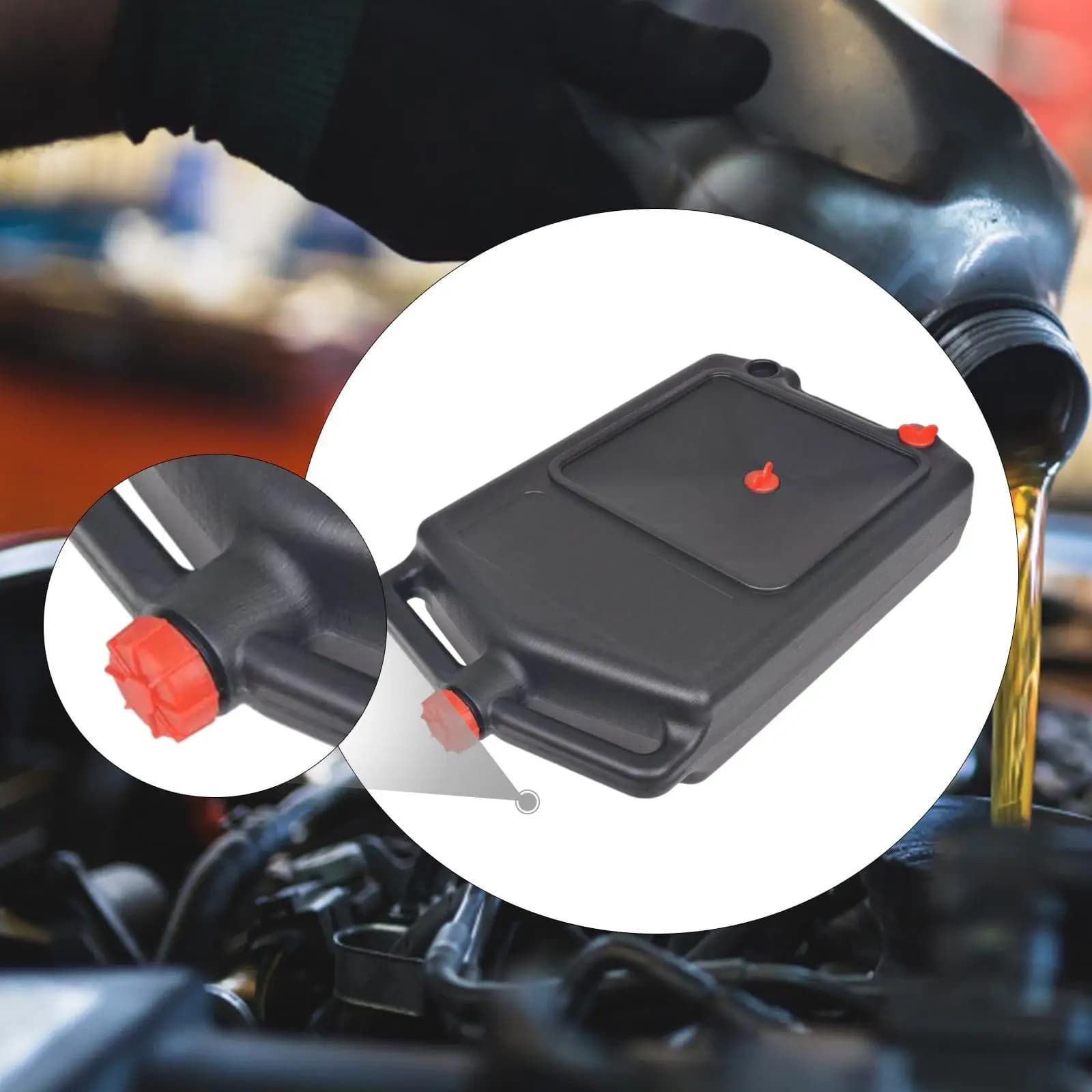 Bac de vidange d'huile, résistant et portable, 8L, universel, pour vidange d'huile moteur, pour l'entretien des véhicules, pièces de garage