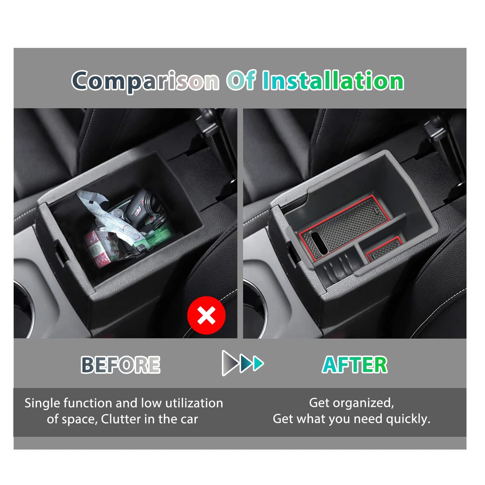RUIYA pour Renault Arkana 2021 2022 2023 2024 2025 2026 Car Armrest Box Storage Central Control Container Auto Renault Arkana Accessories 2023