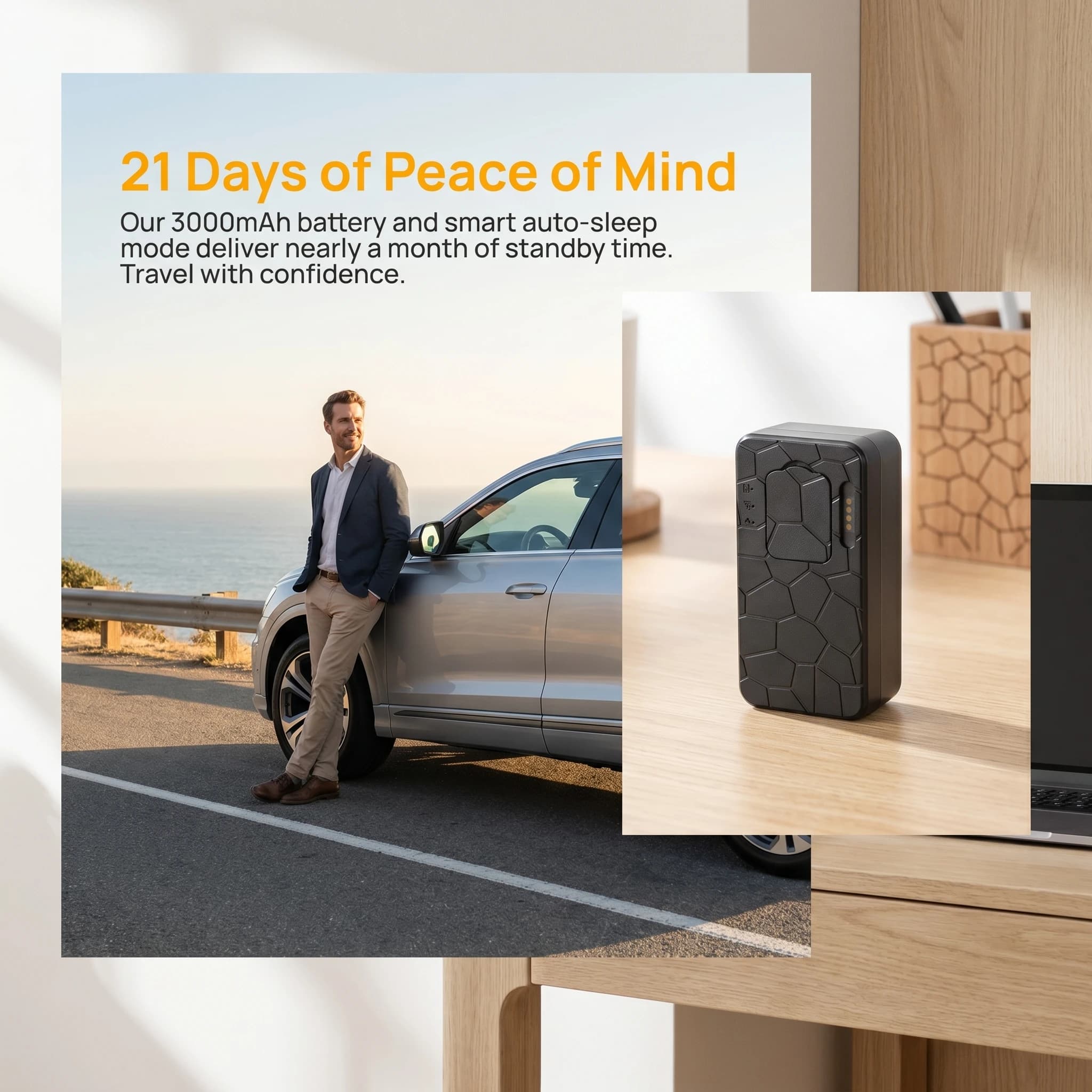 Mini traceur GPS 4G avec batterie 3000 mAh, magnétique, antivol, enregistreur de véhicule, localisateur en temps réel avec application gratuite