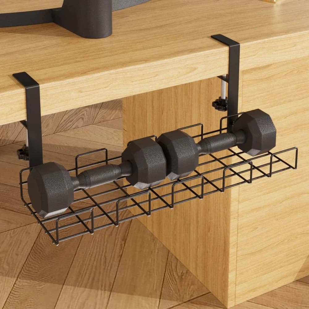 Support de rangement sous Table, plateau de gestion de câbles en métal, organisateur de fils de bureau à domicile, sans poinçonnage, accessoires de rangement de cuisine