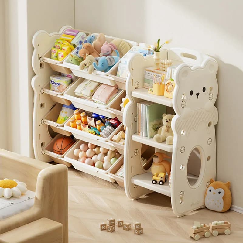 Étagère de rangement pour jouets d'enfants, grande capacité, organisateur multi-niveaux pour la maison, étagère de rangement pour bébé, pour le salon