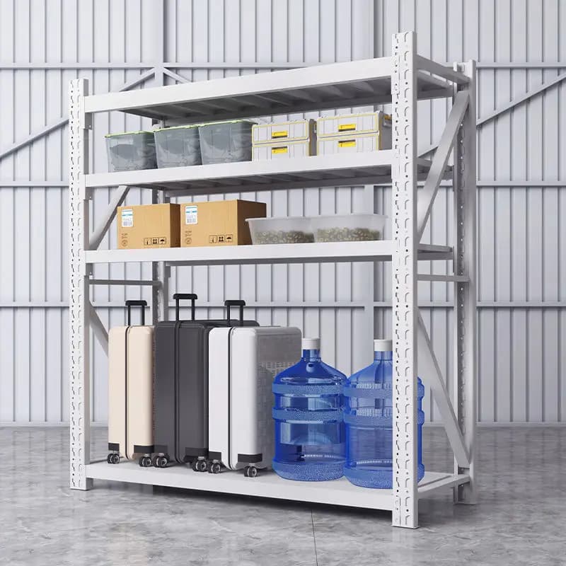 Étagères de rangement pour garage, rayonnage d'entrepôt en acier laminé à froid, rayonnage à poutres en acier à grande portée, unité d'étagères réglable