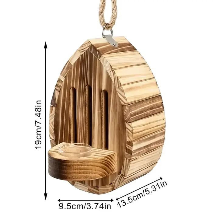 Maison pour papillons en bois en forme de larme, décoration naturelle d'extérieur pour cour, patio,