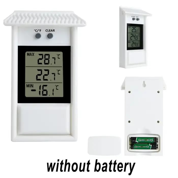 Thermomètre numérique affichage LCD Max Min serre jardin intérieur extérieur mur pièce étanche mural