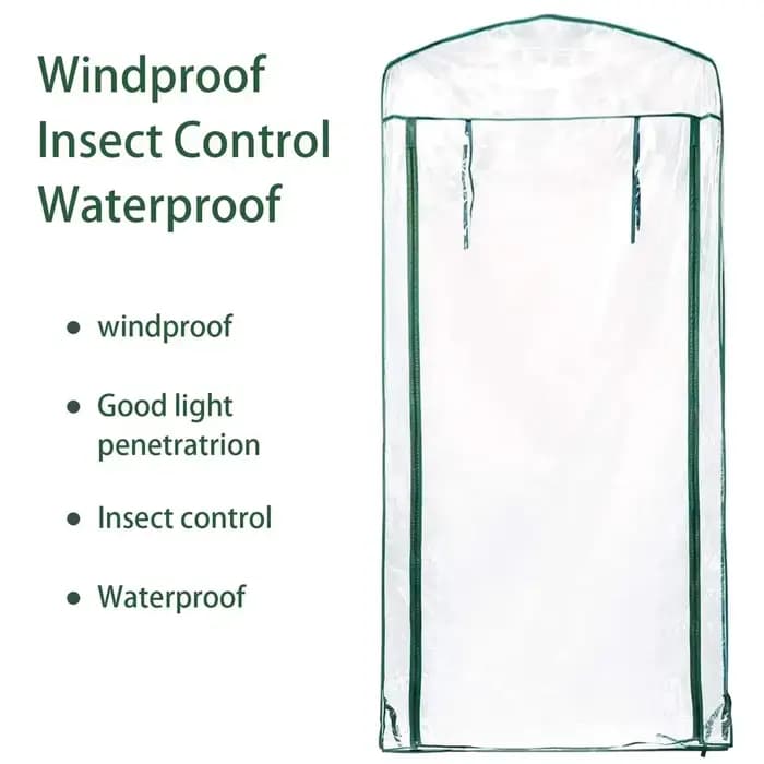 Mini-serre de jardin en PVC à cinq niveaux, abri de culture extérieur avec couverture en PVC, serre de jardin en plastique à cinq étages