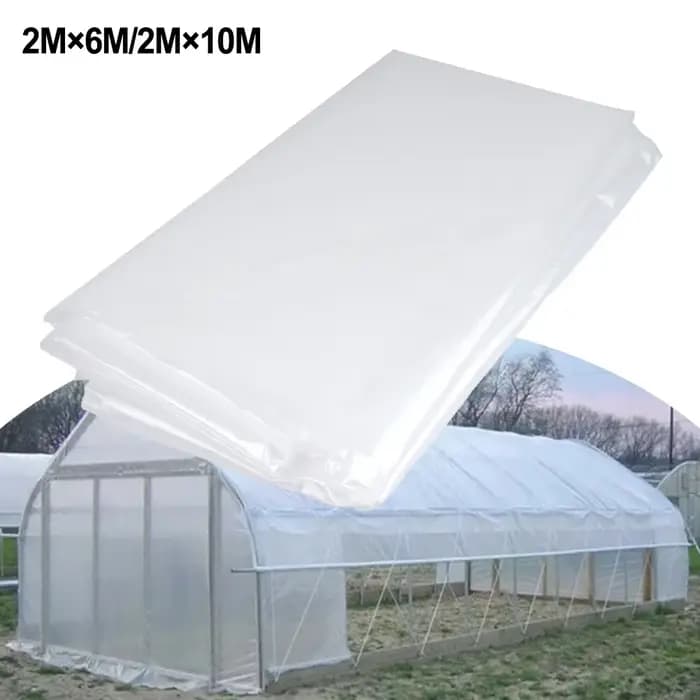 Film Plastique Polyéthylène Transparent, Couverture de Matériel de Jardin, Serre, Fleur, Chambre, Anti-Pluie, Anti-Poussière, DIY, 1 Pc