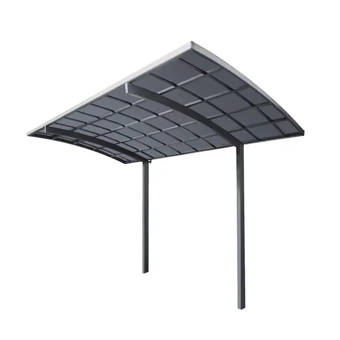 Abri de voiture extérieur avec toit arqué en polycarbonate, abri de voiture en PVC, garage en métal étanche pour le stationnement, infraction